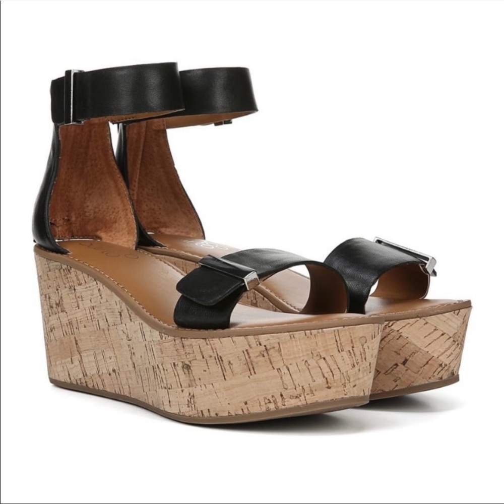 Franco Sarto - Joni Leather Platform Wedge Sandal